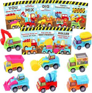 lot 301407 image: Valentines Day Gifts for Kids, 32 Pack Trucks Valentines Day Cards for Kids with Construction Vehicles Toys, Pull Back Cars Sets Valentines Day Exchange Cards for Boys Classroom School Party Favors