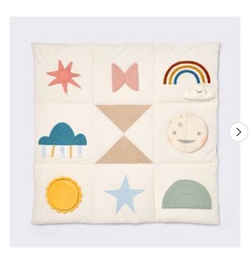 lot 301416 image: Geometric Interactive Playmat - Cloud Island  Shapes Pattern, 40 x 40