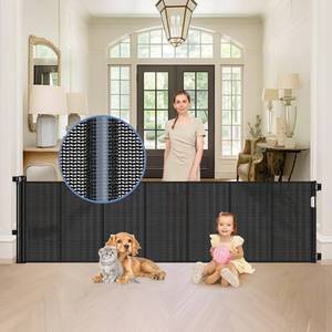 lot 401339 image: Reinforced 90 Inch Retractable Baby Gates Extra Wide Baby Gate with Reinforced Strips, 7.5ft Long Retractable Dog Gate for The House 33 Inch Tall Extra Long Pet Gates for Wide Openings, Black