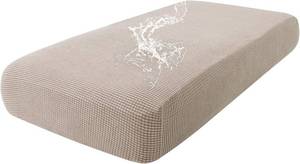 lot 401344 image: hyha Waterproof Couch Cushion Covers for Pets, Non Slip Sofa Seat Cover for Dogs Washable, Soft Thick Stretch Jacquard Fabric, Sofa Slipcovers with Elastic Bottom (1 Piece for Medium, Taupe)