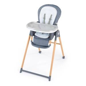 lot 401349 image: Retails for $140 Ingenuity Proper Positioner Deluxe High Chair - 7-in-1 Convertible Baby Seat, Faux Wood Print Legs, Unisex, for Ages 0-36 Months