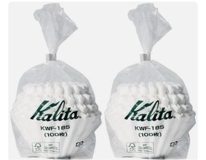 lot 9187252 image: Twin Pack Kalita 22212 Wave Filters, 185, Pack of 200 Total, White (Japan Import