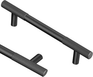 lot 9187254 image: 10 Pack Black Cabinet Handles 6.3 Inch(160mm) Hole Spacing Knurled Cabinet Pull,Black Kitchen Cabinet Handles,Matte Black Cabinet Pulls and Kitchen Hardware for Cabinets and Drawers