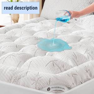 lot 201408 image: PRIMESOFT 100% Waterproof Queen Size Mattress Topper, Thick Pillow Top Mattress Pad Up to 21 Inch Deep Pocket,Soft Breathable Mattress Pad for Back Pain, Protector Cover(White)
