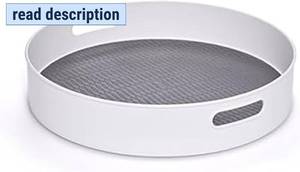 lot 301395 image: Copco Under-Sink Pantry and Cabinet Organizer, 18-Inch, Revolving Storage Solution, White and Gray