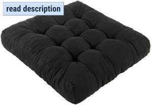 lot 301406 image: Meditation Floor Cushions, Thickened Floor Pillow for Adults, Large Square Pillows Seat Cushion for Tatami Living Room Yoga, Memory Sponge Block Added, 22x22 Inch, Black