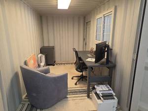 12ft Shipping Container Office - Wired for Lighting