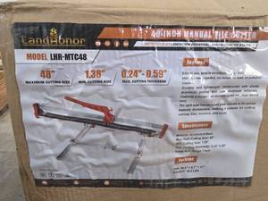 lot 4202 image: LandHonor 48-Inch Manual Tile Cutter LHR-MTC48