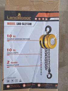lot 4211 image: LandHonor 2-Ton Chain Hoist LHR-SL2T3M