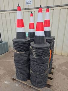 lot 4262 image: Traffic Safety Cones - Bulk Lot Approx 120 Cones