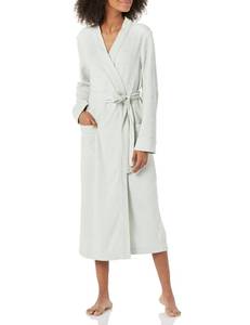 lot 2313 image: Amazon Essentials Womens Lightweight Waffle Full-Length Bath Robe  Jade Green, Small - Retail $28