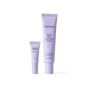 lot 2314 image: Flamingo Women s Facial Hair Removal Cream with Calming Serum  1.35 fl oz Tube