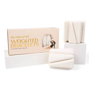 lot 2320 image: Blogilates Weighted AnkleWrist Bracelet - Sugar Swizzle - Retail $35