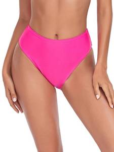 lot 2340 image: RELLECIGA Womens Neon Rose High Cut High Waisted Bikini Bottom Size Medium