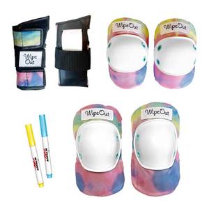 lot 2406 image: Wipeout Dry Erase Kids Pad Set 3pk - Groovy Cycling Protective Gear for Ages 5