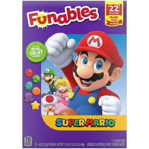 lot 2431 image: Funables Fruit Flavored Snacks  Super Mario  0.8 oz  22 Count