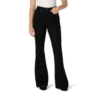 lot 2450 image: Amazon Essentials Womens Womens High Stretch High-Rise Flare Jean, Black, 6 - Retail $31