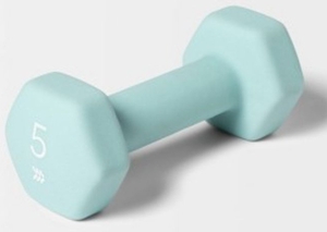 lot 2466 image: 5lb All in Motion Neoprene Coated Dumbbell