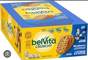 lot 2467 image: belVita Crunchy Blueberry Breakfast Biscuits 8 Packs of 4
