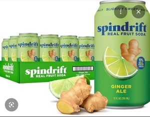 lot 2500 image: Spindrift Ginger Ale Real Fruit Soda 12-Pack