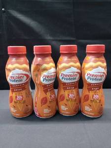 lot 2518 image: Pack of 4 Premier Protein RTD Shakes - Pumpkin Spice - 11.5 fl oz