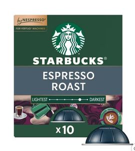lot 2530 image: Starbucks by Nespresso Vertuo Line Pods Dark Roast Coffee Espresso Roast - 10ct