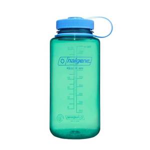 lot 2537 image: Nalgene 32 fl oz Plastic Wide Mouth Water Bottle - Pastel Green