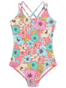 lot 2546 image: Kanu Surf Girls, Reese UPF 50 Beach Sport Criss-Cross One Piece Swimsuit, Tina Coral, 14 - Retail $26