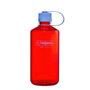 lot 2570 image: Nalgene 32 fl oz Plastic Narrow Mouth Water Bottle - Marmalade Portable Drinkware, Recycled Material