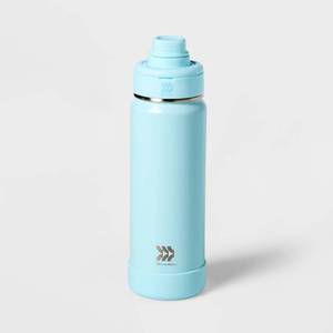 lot 2575 image: 24oz Stainless Steel Vacuum Insulated Water Bottle Mint - All In Motion Portable Drinkware - Retail $15