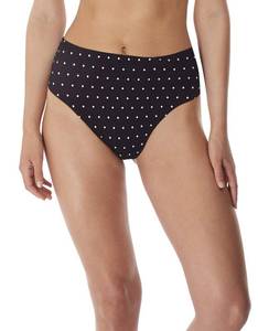 lot 2585 image: Freya Womens Jewel Cove High Waist Bikini Brief Black medium - Retail $48