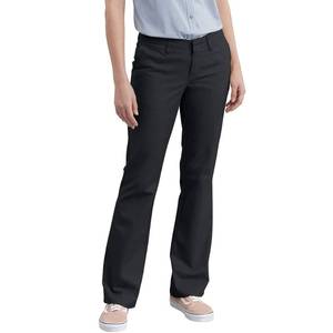 lot 2644 image: Dickies Womens Flat Front Stretch Twill Pant, Black, 10 Regular - Retail $35