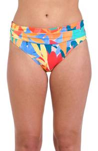 lot 2657 image: La Blanca Womens Banded Hipster Bikini Swimsuit Bottom, MultiFantasy Resort, 8 - Retail $64
