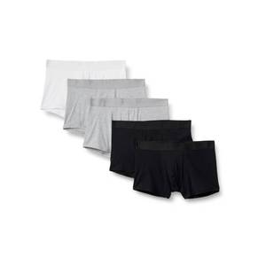lot 2666 image: Amazon Essentials Mens Cotton Jersey Boxer Shorts Underwear, Pack of 5, Grey HeatherBlackWhite, Medium - Retail $17