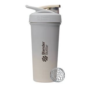 lot 2680 image: BlenderBottle 25oz Strada Stainless Steel Shaker Cup - White Gradient - Retail $28