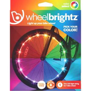 lot 2682 image: Brightz Color Morphing Bike Wheel LED Lights Iron, Silicone, Polyurethane, ABS - Retail $26