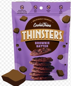 lot 2691 image: CookieThins Thinsters Brownie Batter 4 Oz Bag  - Retail $100