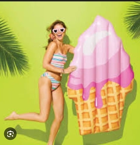 lot 2695 image: Inflatable Ice Cream Cone Pool Float - Retail $15