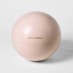 lot 2723 image: Weighted Stability Exercise Ball - Cream 55cm - All In Motion PVC, 300lb Capacity - Retail $21