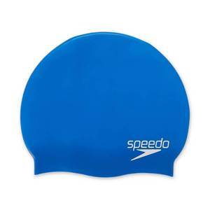 lot 2727 image: Speedo Junior Silicone Cap - Blue Silicone Swim Cap for Youth, One Size - Retail $18