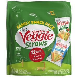 lot 2730 image: Sensible Portions Veggie Straws Variety Pack - 12ct - Retail $11