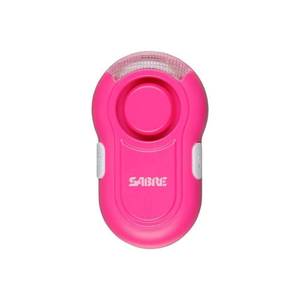 lot 2770 image: Sabre Personal Alarm with LED Light - Pink - Retail $17