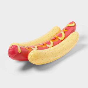 lot 2844 image: Food Float Hotdog - Sun Squad Inflatable Pool Float, PVC, 1 Person Capacity - Retail $15