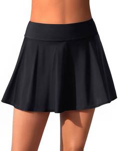lot 2855 image: Aqua Eve Women Swim Skirt Tummy Control Swimsuit Skirt High Waisted Bathing Suit Bottom Black XXL - Retail $22