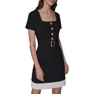 lot 2872 image: KARL LAGERFELD Paris Womens Dresses Dress, BlackSoft White, 4 - Retail $124