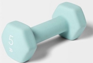 lot 3020 image: All in Motion 5lb PVC Coated Iron Dumbbells Set&nbsp&nbsp