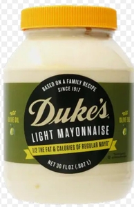 lot 3031 image: Dukes Light Mayonnaise 30 FL OZ Jar&nbsp