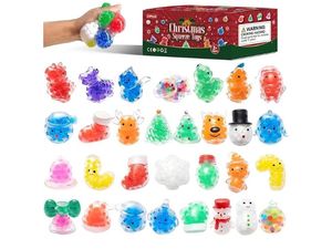 lot 3049 image: 30 Pack Christmas Squishies for Kids, Christmas Stress Balls,Kawaii Mini Squeeze Toys, Bulk Squishy Squeeze Ball Set and Birthday Party Favors (Christmas-30) - Retail $20
