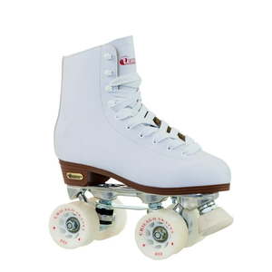 lot 3193 image: Chicago Skates Ladies Deluxe Quad Roller Skate White Classic Rink  Size 8 - Retail $80