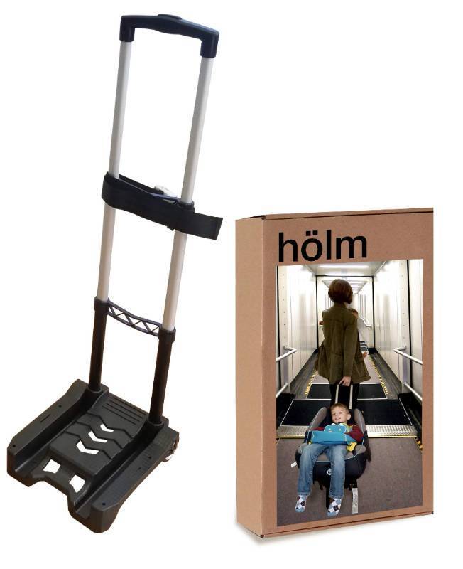 lot 5021 image: Holm Airport Car Seat Stroller Travel Cart and Child Transporter - A Carseat Roller for Traveling. Foldable, storable, and stowable Under Your Airplane seat or Over Head Compartment. Retail $46